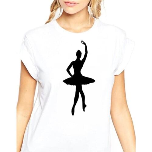 Shirts for Women Dancer Causal T Shirt for Women Ballet Girl Simple Dance Modal Fashion Style Women T Shirt Creative Gift