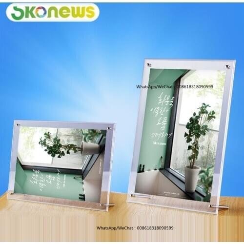 10 pcs Table Sign Acrylic Display Stand With Standoff Bolts Gallery Billboard Photo Grames Holder