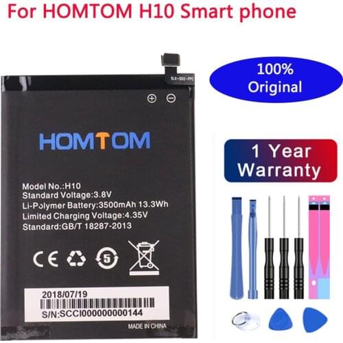 100% new Original High Quality For homtom h10 Battery 3500 mAh for HOMTOM H10 Smart Phone Batteria +Free Tools