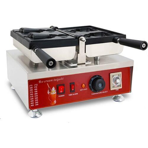 110v/220v Taiyaki Machine Electric fish shape Waffle maker Commercial Scones Machine Baking Japanese Pancakes machine