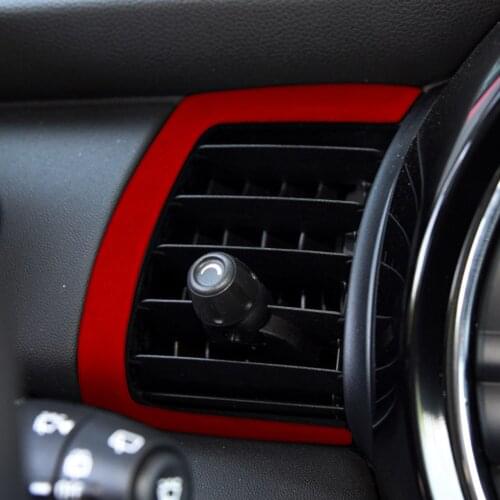2Pcs Suede Car Dashboard Center Air Outlet Frame Cover Trim Sticker Fit For BMW MINI 2014-2020 F55/F56/F57