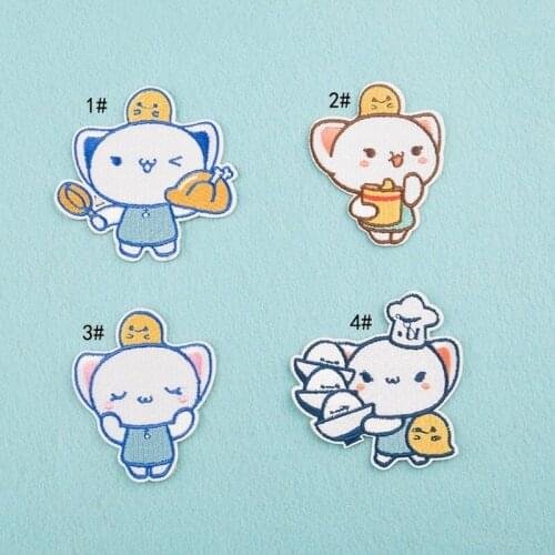 20pcs/lot Anime Embroidery Patch Cartoon Cute Things Animal Clothing Decoration Craft Diy Iron Heat Transfer Applique