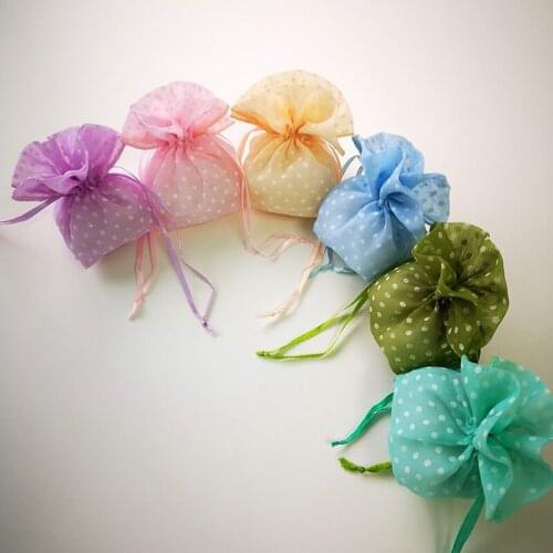 20Pcs Organza Bag Jewelry Packaging Gift Candy Wedding Party Goodie Packing Favors Pouches Drawable Bags Present Sweets Pouches