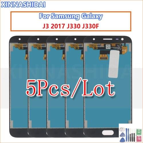 5pcs/lot 5.0" For SAMSUNG Galaxy J3 2017 J330 J330F J3 PRO LCD Display No Dead Pixel Touch Screen Sigitizer Assembly Replacment