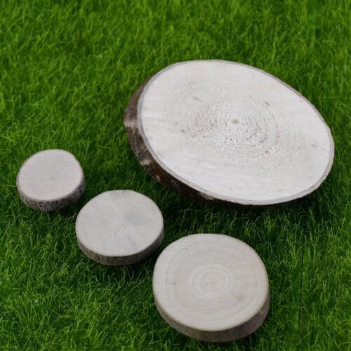 5pcs/Lot Round Wood Chips Polished Base Handmake Craft Mini Micro Landscaping Home Garden Decoration DIY Accessories