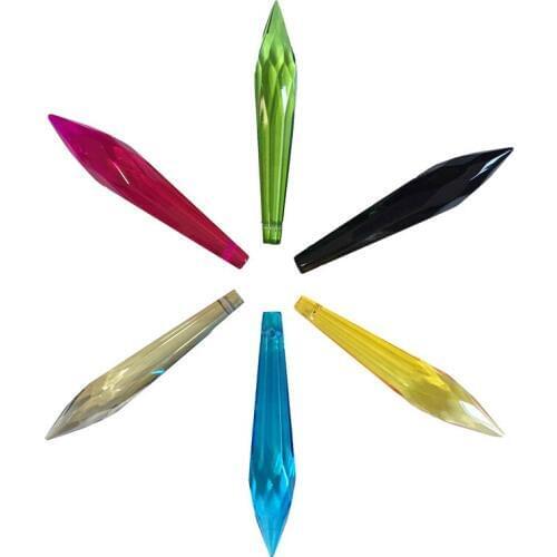 500pcs Mix Color 63mm Crystal Multi-Cuts Glass ICICLE PRISM FOR Hanging Crystal Chandelier Prism Parts Drop Pendant