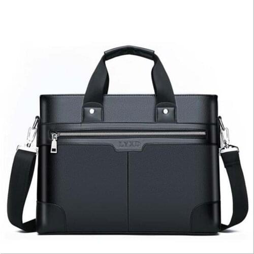 Free Shipping European Business Briefcase Men High Quality Leather Handbag Casual Light Messenger Bag Laptop Shoulder Bags