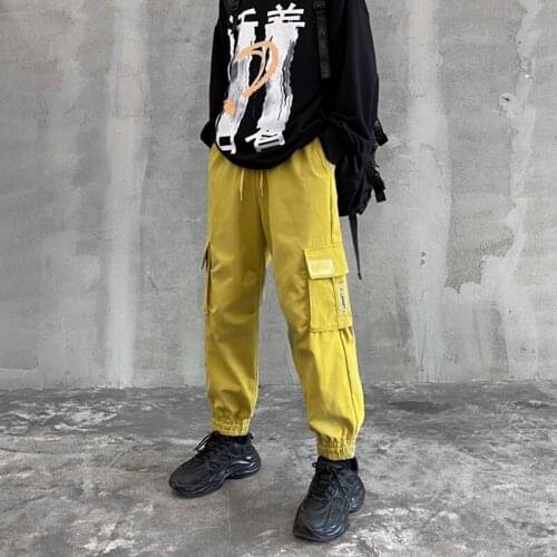 Men Cotton Streetwear Cargo Pants Nice Autumn Hip Hop Joggers Pants Overalls Women Men Fashions Baggy Pockets Trousers