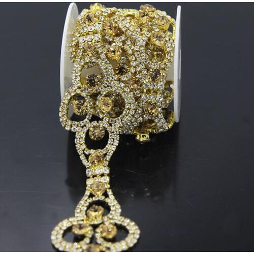 10Yards Rhinestone Chain Sew On Glue Apparel Sewing Trim DIY Beauty Accessories Pearl Crystal Chains Wedding Cake Decorating