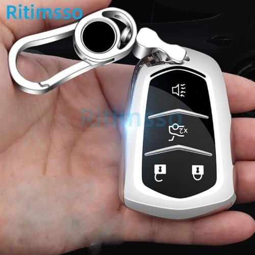 TPU Remote Smart Key Cover Fob Case Shell For Cadillac ATS CT6 CTS DTS XT5 Escalade ESV SRX STS XTS ELR 2014 2015 2016 2017 2018