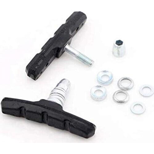 CYCLE ZONE 2pc Black Durable Bicycle Cycling Bike V Brake Holder Pads Blocks Bicycle Accessories Bicycle Brake Pad