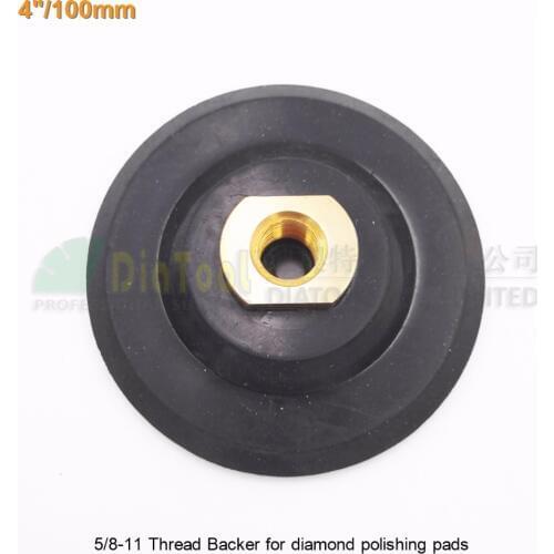 DIATOOL 5/8-11 Thread 4 Inches Rubber Backer Diameter 100MM Back Pads For Polishing Pads Sanding Discs Holder