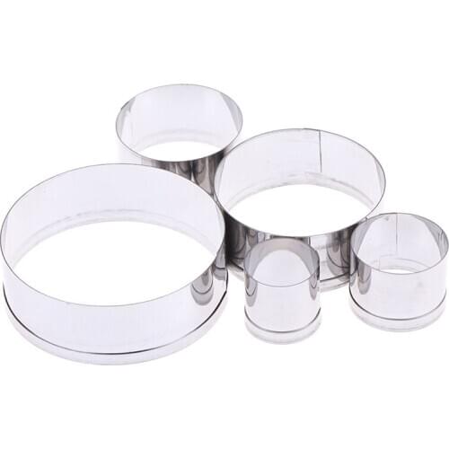 Diy 5Pcs/Set Stainless Steel Round Polymer Clay Cutter Molds Diy Pottery Ceramic Cutting Mould Tools