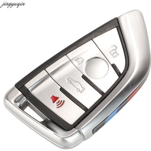 Jingyuqin 10pcs 4 Button Remote Car Key Shell Fob For BMW X1 X3 X4 X5 X6 F15 F16 F48 G30 G38 525 540 730 740 1 2 5 7 Series 218i