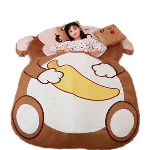 Dorimytrader Cartoon Animal Monkey Tatami Giant Stuffed Soft Beanbag Bed Carpet Mat Sofa 2 Sizes Nice Gift Free Shipping DY60843