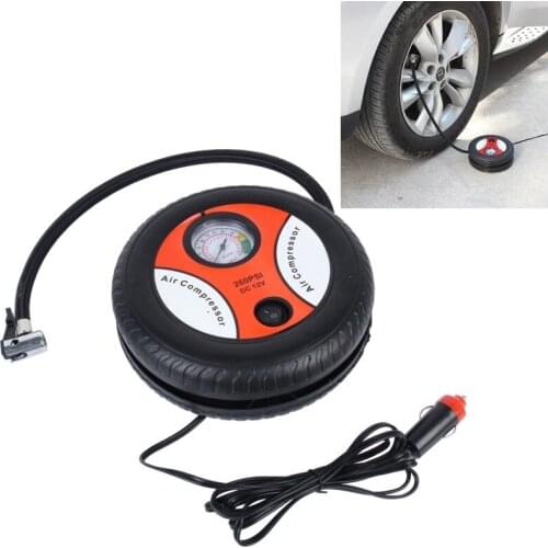 Electric Tire Inflator DC 12 Volt Car Portable Air Compressor Pump 260 PSI Car Air Compressor for Motorcycles Bicycles Inflator