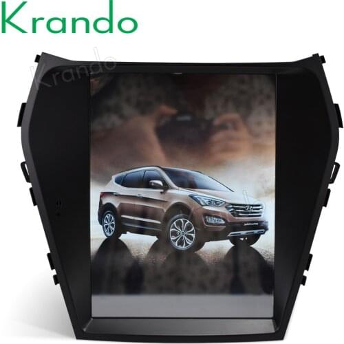 Krando Android 9.0 10.4" Tesla style Vertical car radio multimedia system For Hyundai IX45/Santa Fe 2013+ navigation player
