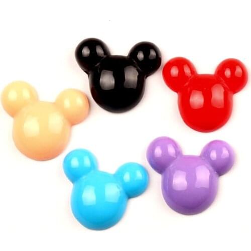 LF 20pcs Mixed Resin Mouse Decoration Crafts Flatback Cabochon Embellishments For Scrapbooking Kawaii Cute Diy Accessories