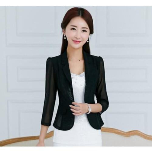 OEAID Fashion Womens Blazers 2020 Spring Suits Women Blazer Three Quarter Summer Suits Female