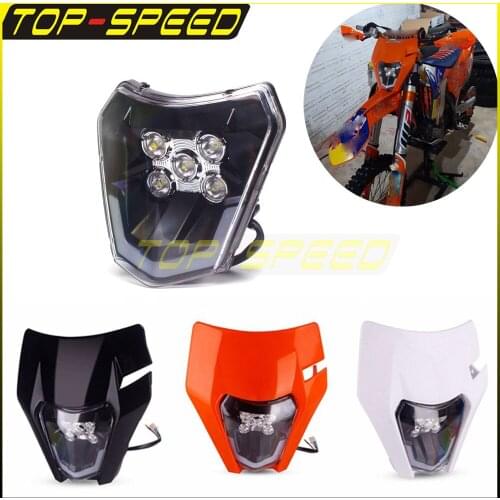 Motocross Enduro Dirt Pit Bike Off Road LED Headlight Assembly Kit For 350 EXC-F Six Days 300 XC-W 250 EXC 350 450 500 XCF-W