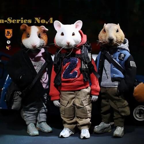 Mr.Z Pocket Animal City Series White Mouse Guinea Pig Groundhog Collections Action Figure Toys In Stock