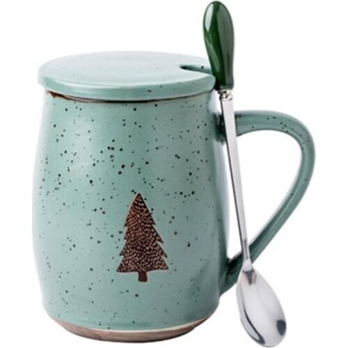 Nordic Simple Heat-resistant Mug With lid 500 ML Cup Mori Series Coffee Ceramic Mugs Children Cup Office Drinkware Gift