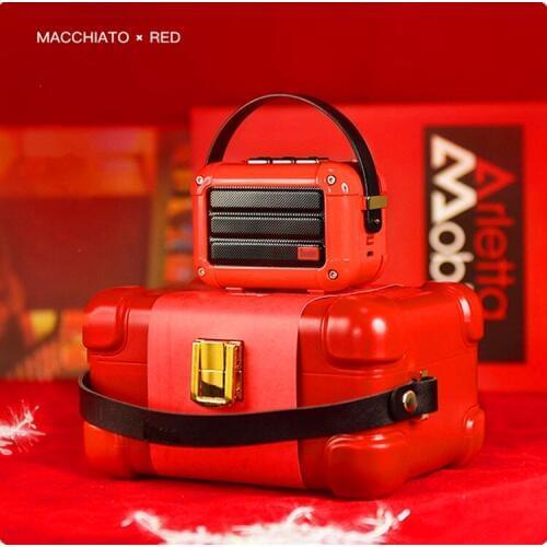 New Divoom Macchiato Bluetooth Wireless Speaker Christmas red Metal Radio outdoor portable hand-held music player Subwoofer
