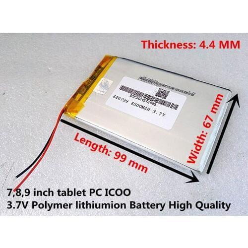 New 4500mah Li-ion Tablet pc battery For 7,8,9 inch tablet PC ICOO 3.7V Polymer lithiumion Battery High Quality