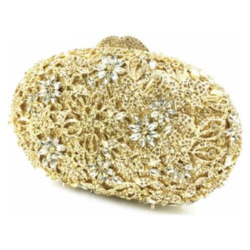 Luxury Evening Bags Women Flower Crystal Clutch Wedding Clutches Diamond Party Bag