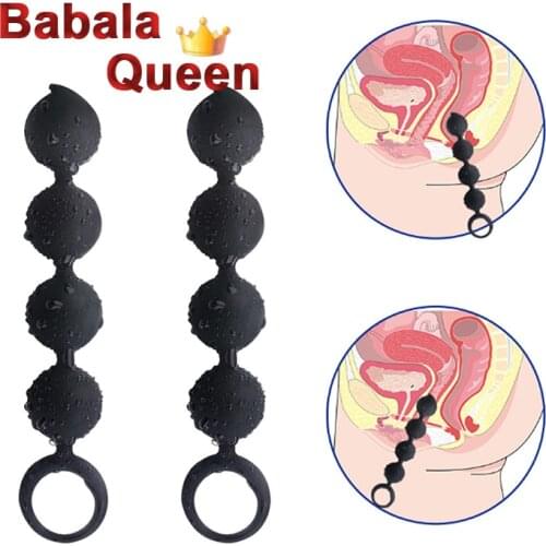 Silicone Anal Beads Sex Toys for Men Women Gays Anal Plug Toys for Vaginal Kegel Balls Anal Stimulator Butt Pull Rings Sextoys