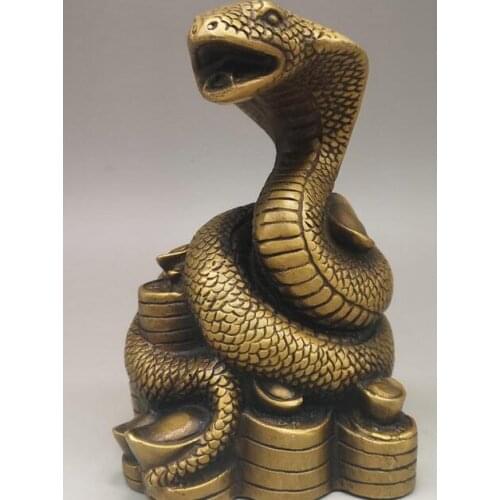 Old China antique Qianlong Annual System brass Chinese Zodiac Yuanbao Copper sna