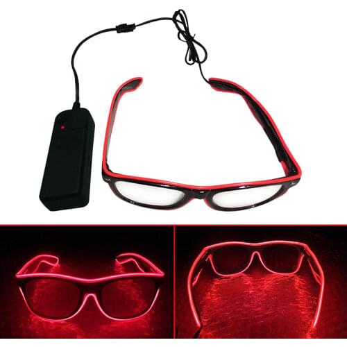 Light up Shutter Glasses EL Wire Glow parties raves decoration DJ Music Party Gifts Stage dance fashion dress up and EL Driver