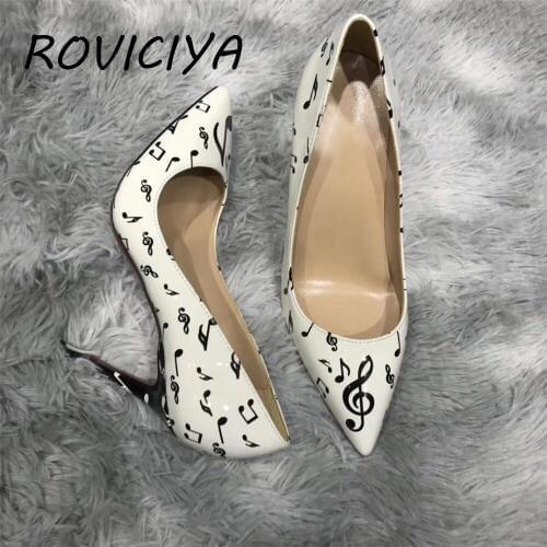New Color 12cm Pumps Women Shoes Pointed Toe Superfine High Heel Shoes Women Party Wedding Nightclub Shoes QP102 ROVICIYA