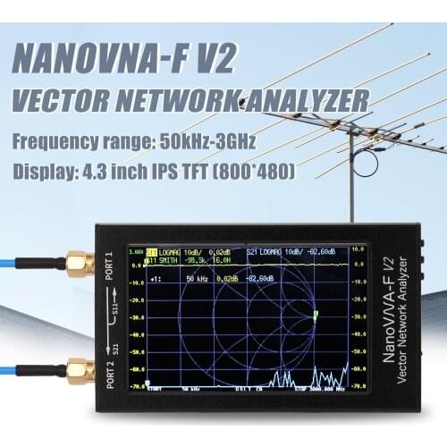 NanoVNA-F V2 4.3 Inch IPS LCD Display Vector Network Analyzer S-A-A-2 Antenna Analyzer Short Standing Wave HF VHF UHF