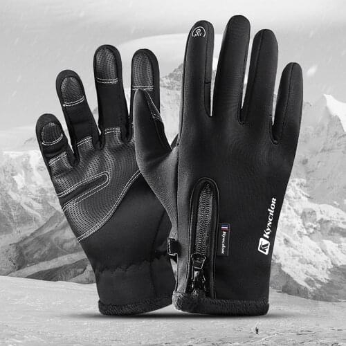 Windproof Cycling Gloves Touch Screen Riding MTB Bike Bicycle Gloves Thermal Warm Motorcycle Winter Autumn Bike Gloves