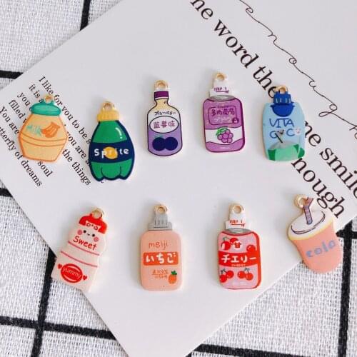 New Fashion Enamel Alloy Charms Rose Flower Decorated Women Handbag Shape DIY jewelry Findings Bracelet Necklace Pendant Charms