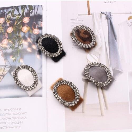 Leopard Hair Clip Oval Diamond Simple Fashion Duck Mouth Clip Hairpin Headdress