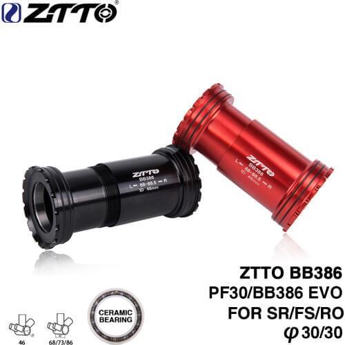 ZTTO BB386 CERAMIC 30mm PF30 bicycle Press Fit Bottom Brackets Axis for MTB Road bike Parts BB30 Crankset chainset Durability