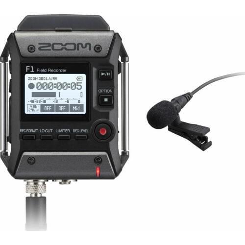 Zoom F1-LP Portable Field Recorder & Lavalier Microphone Package