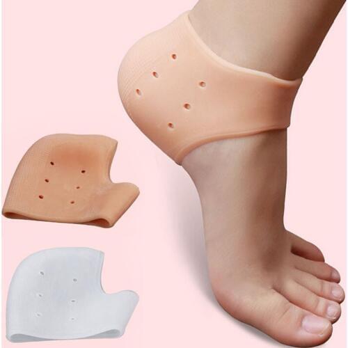 1 Pair Silicone Gel Moisturising Heel Socks Cracked Heel Care Protector Pads Breathable