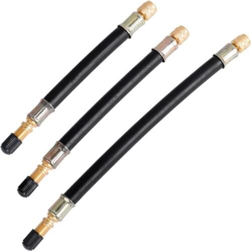 10PCS 14/16/21cm Copper Bicycle Pump Extension Hose Inflator Tube Pipe Cord Cycling Pumping Longer Use150Psi Schrader A/V Valve