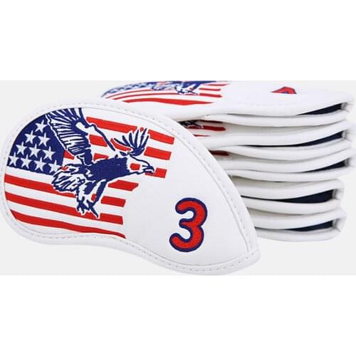 11pcs/set PU Golf Club Iron Covers Protection Waterproof Headcover Universal