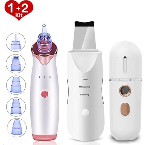 2/3PC Electric Blackhead Remover Face Pore Vacuum Water spray Blackhead Extractor Pimple Skin Tag Nose Cleansing Tools Skin Care