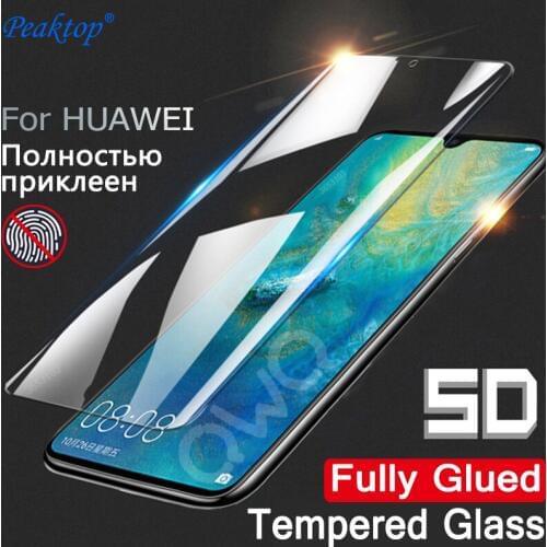 2pcs 5D Full glue Tempered Glass For Huawei P smart Plus Mate 20 10 P20 Lite Pro Screen Protector For Huawei P10 Lite Full Film
