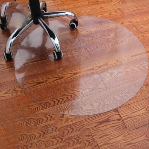 2021 New Creative Round Table Cloths Transparent Wood Floor Protection Mat PVC Plastic Floor Carpet Chair Mats Furniture Protect