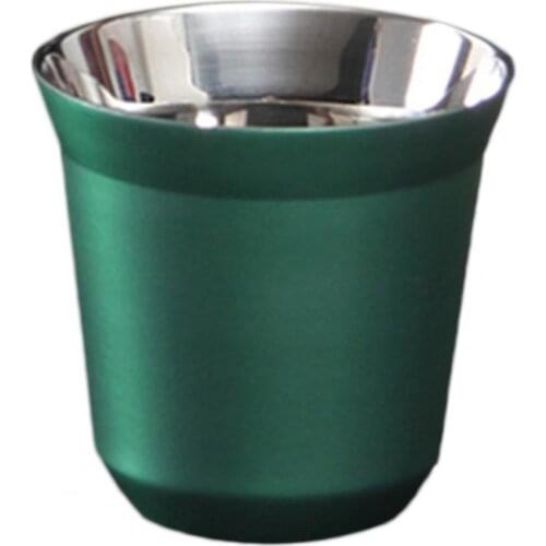 80ml/160ml Espresso Cups Double Wall Insulated 304 Stainless Steel Reusable Dishwasher Mug for Camping Portable Durable Car Cup