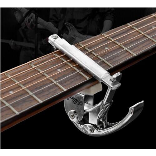 Alice A007B Chrome Metal Wool Pad Acoustic Classical Guitar Capo Key Clamp Change Universal for Acoustic/Classical Guitar