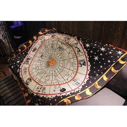 Big Size Tarot Tablecloth Aspect Astrology 148*200cm Sofa Cover Carpet Otsuge Beautiful Pattern Game Tarot Board Game Accessorie