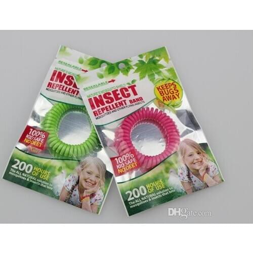 Mosquito Repellent Bracelet Stretchable Elastic Coil Spiral hand Wrist Band telephone Ring Chain Anti-mosquito bracelet 1000pcs