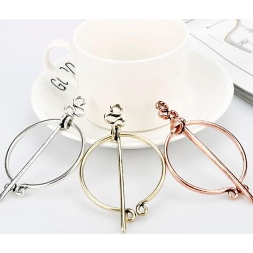 3 Color Brooches Simple Round Design Lapel Pins Movie Outlander Theme Vikings Jewelry